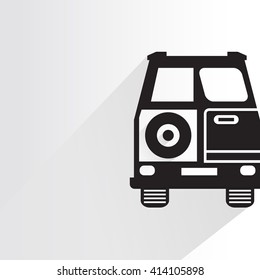 RV back view car, camping car