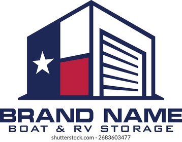 RV Big Storage Logo Design-Vorlage. Warenlager-Logo für Unternehmen.