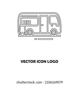 RV Camper Motor Home Vector Isolated
