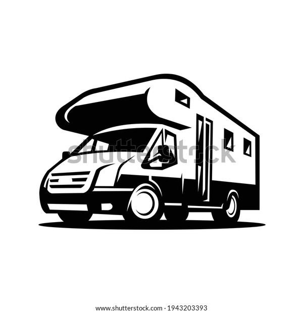 Rv Camper Motor Home Vector Isolated Stock Vector (Royalty Free ...
