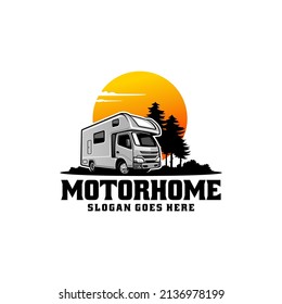 RV camper van illustration vector