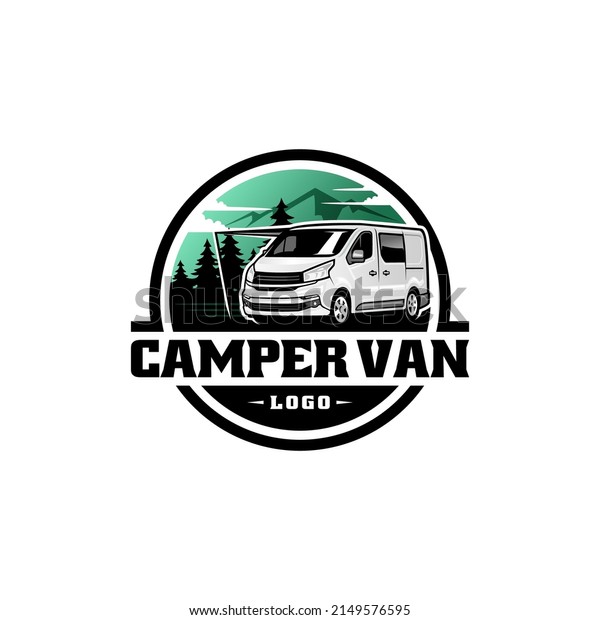RV - camper van -\
motor home logo vector