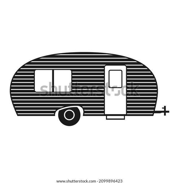 Rv camping\
trailer, travel mobile home, caravan. Home camper for travel,\
trailer mobile. Vector\
illustration