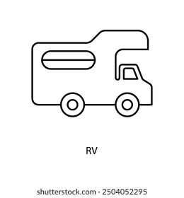 rv concept line icon. Simple element illustration.rv concept outline symbol design.