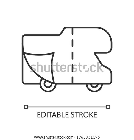 Similar – Image, Stock Photo A motorhome caravan covered with a tarpaulin