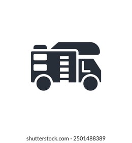 rv icon. vector.Editable stroke.linear style sign for use web design,logo.Symbol illustration.