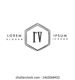 RV Initial beauty monogram logo vector