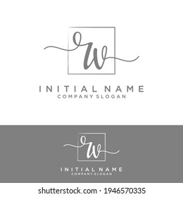RV Initial letters, handwriting signature logo.