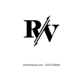 RV initials logo sliced