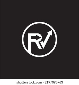 RV Letra círculo flecha arriba imagen vectorial