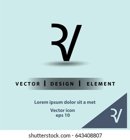 RV Letter Logo Design