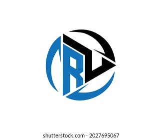 RV Letter Logo Design Creative Modern vector Illustration.