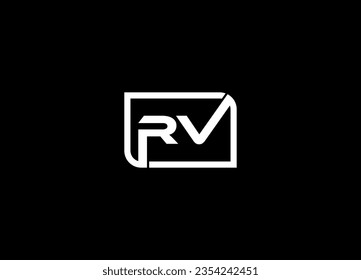 RV letter logo design and monogram logo