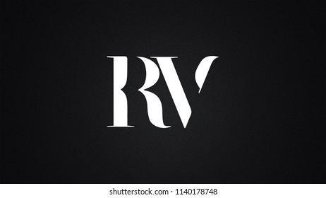 RV Letter Logo Design Template Vector