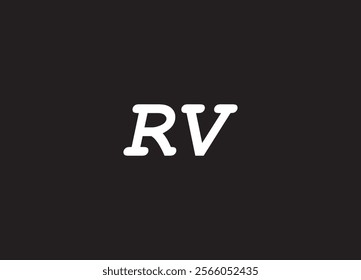 RV letter logo and initial logo design