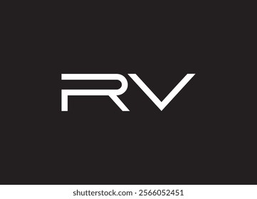RV letter logo and initial logo design