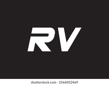 RV letter logo and initial logo design