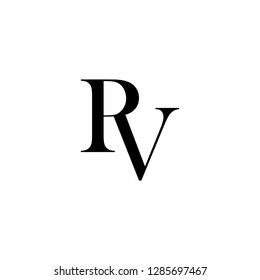 RV letter logo vector icon illustration