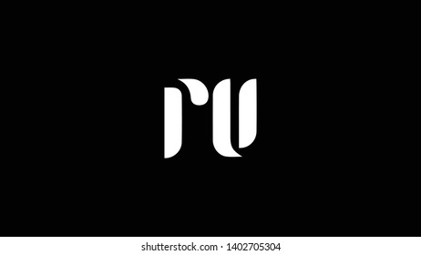 RV logo design template vector illustration minimal design