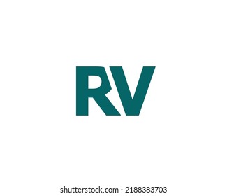 RV logo design vector template