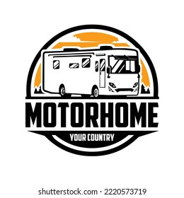 RV Motor Home Camper Bus Logo Vector Isolated