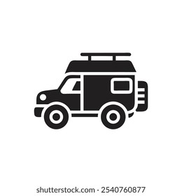 RV Motorhome Icon on white background