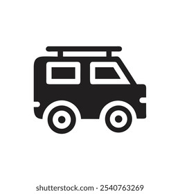 RV Motorhome Icon on white background