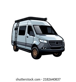 RV motorhome vector, best for logo and illustrations