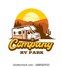 Rv Park Vector , Van  Logo 