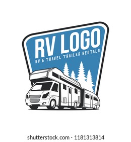 RV Recreation Illustration Logo