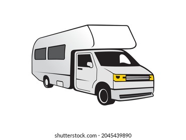 RV recreational vehicle design illustration vector eps format , suitable for your design needs, logo, illustration, animation, etc.
