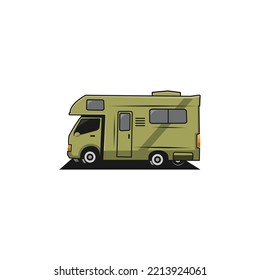 RV recreational vehicle design  - vector illustration, RV recreational vehicle emblem design on a white background. Suitable for your design need, logo, illustration, animation, etc. 