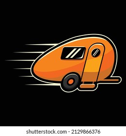 Rv running icon vector illustration