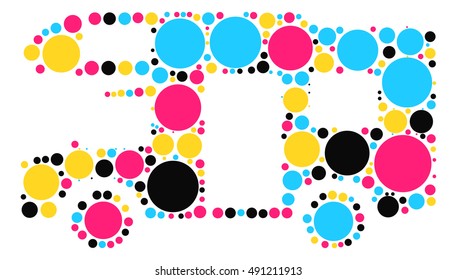 RV shape vector design by color point
