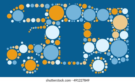 RV shape vector design by color point

