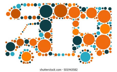 RV shape vector design by color point
