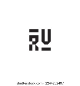 logotipo retro de concepto cuadrado de RV en un diseño profesional de alta calidad que se imprimirá en cualquier medio impreso