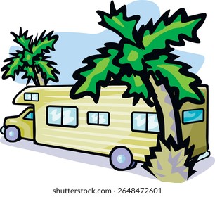 RV, reboque de viagem, campista, casa do motor, arte da linha, preto e branco, ilustração, veículo recreativo, quinta roda, van camper, vintage 10
