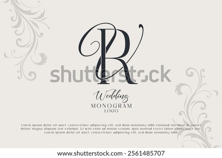 RV VR wedding monogram logo