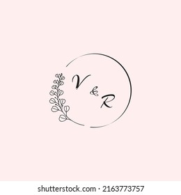 RV wedding logo letters in high quality professional design that will print well across any print media