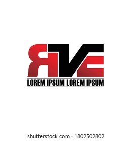 Vector de diseño de logotipo de monograma de letra RVE