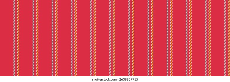 Rverlay background seamless fabric, africa vertical texture textile. Vigure stripe vector pattern lines in red and teal colors palette.