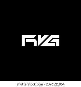 RVG Diseño único de logotipo de vector geométrico abstracto.