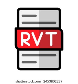 Iconos planos de tipo de archivo Rvt. archivos de documento formato Diseño gráfico de esquema