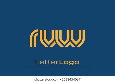 RVW Creative Unique Modern Letter Logo Design. Elegant Monogram Logo Design with Decorative Elements and Typography
