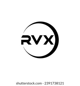 Diseño de logotipo de carta RVX, inspiración para una identidad única. Elegancia moderna y diseño creativo. Marca tu éxito con el impresionante logotipo.