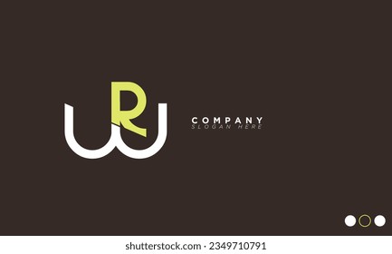 RW Alphabet letters Initials Monogram logo WR, R and W