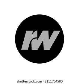 RW Brand name initial letters monogram. RW letters icon.