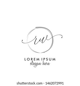 RW Initial beauty monogram logo vector