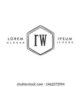 RW Initial beauty monogram logo vector